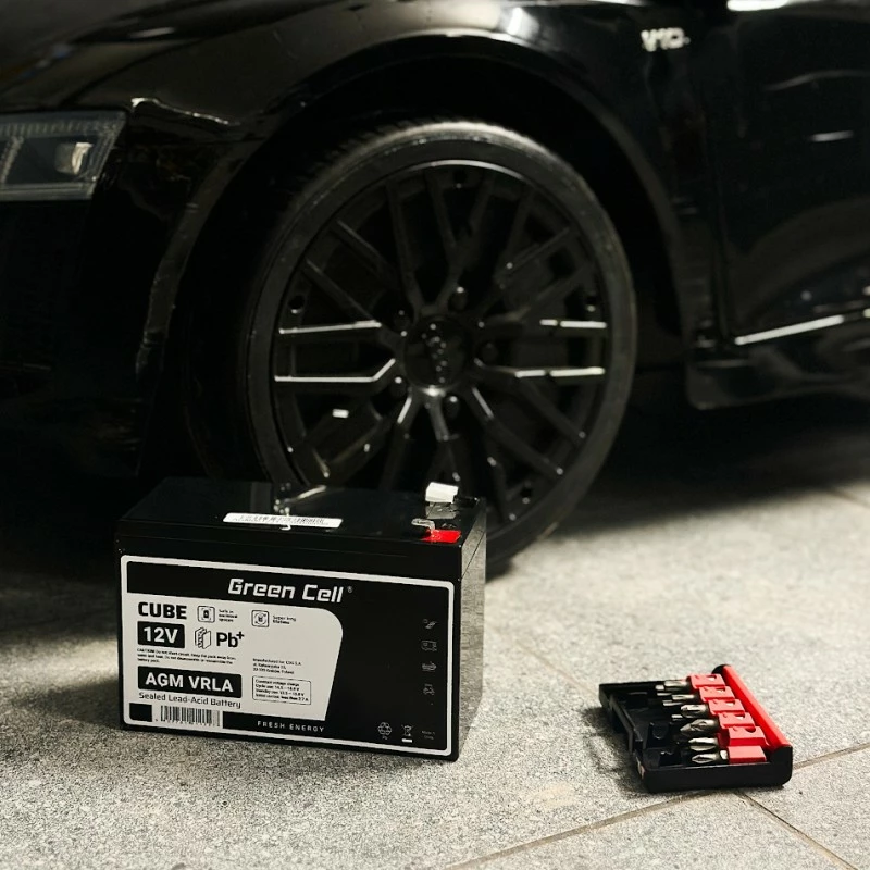 Bateri AGM VRLA, Green Cell, AGM12V55AH-J, 12V 55Ah, IP54, e zezë