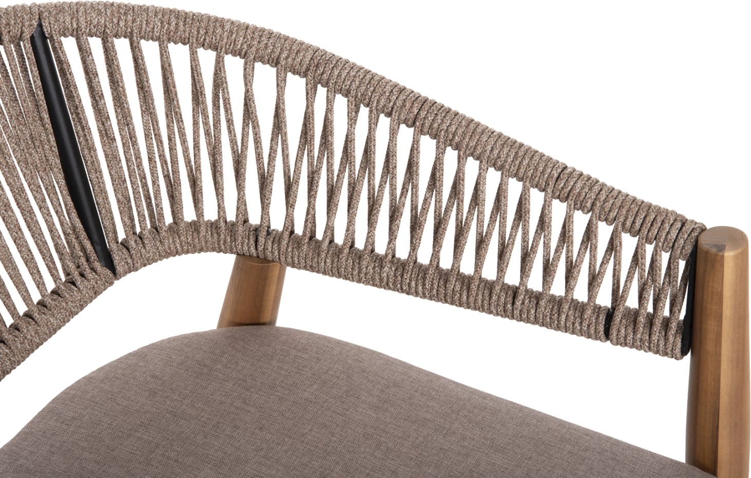 Karrige për terasë NAVAN FH6135.02 dru akacie natyral-litar najloni bezhë 59x58x76H cm, set prej 4 copë