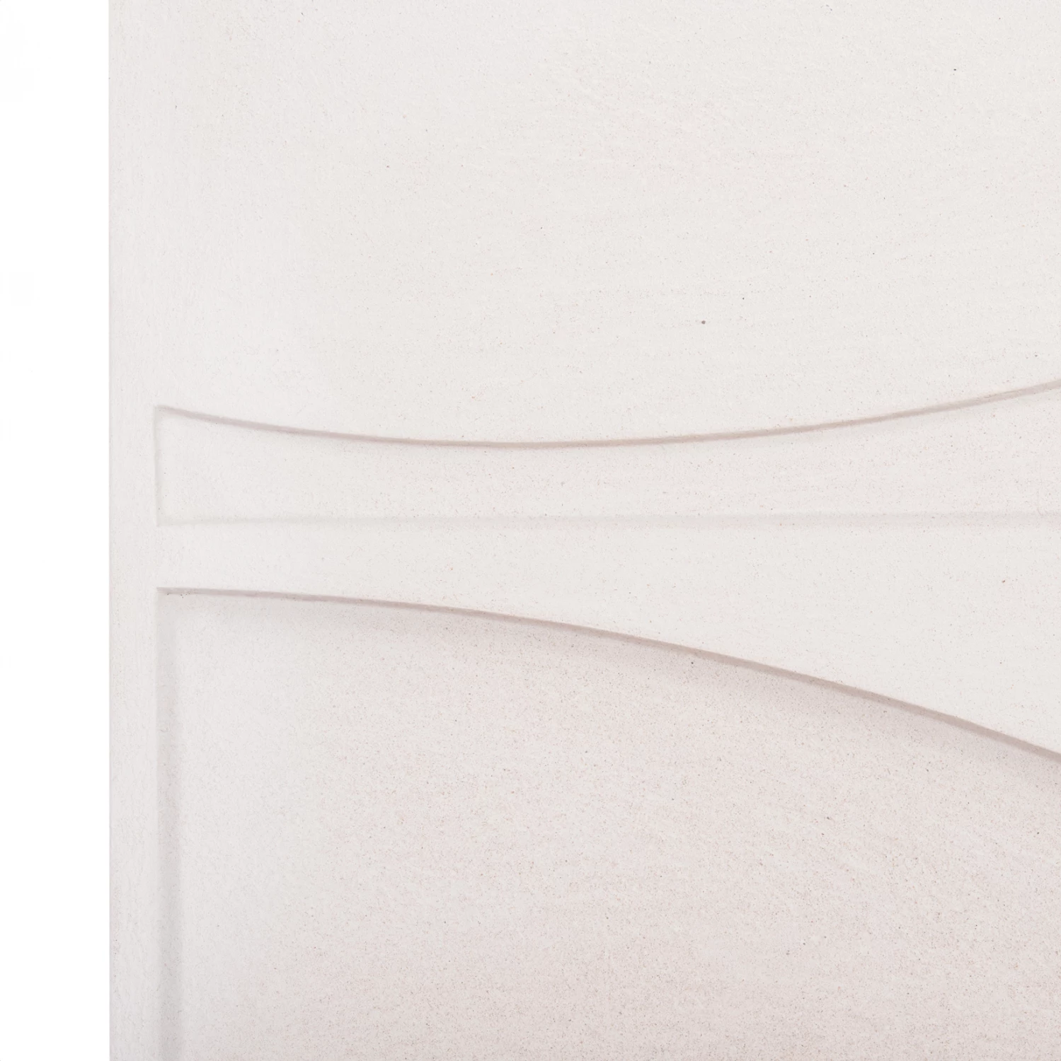 Panel dekorativ për mur, seri Santorini, MDF, ngjyrë e bardhë e zbehtë, FH4510, 60x4x80 cm