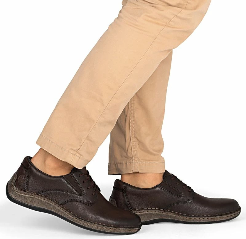 Këpucë për meshkuj Rieker, kafe