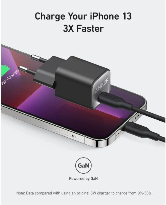 Karikues USB-C ANKER Nano 3 (511) 30W GaN A2147G21, i bardhë