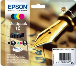 Kartush boje, Epson, 16 Multipack (C13T16264012), DuraBrite Ultra, set 4-copa CMYK