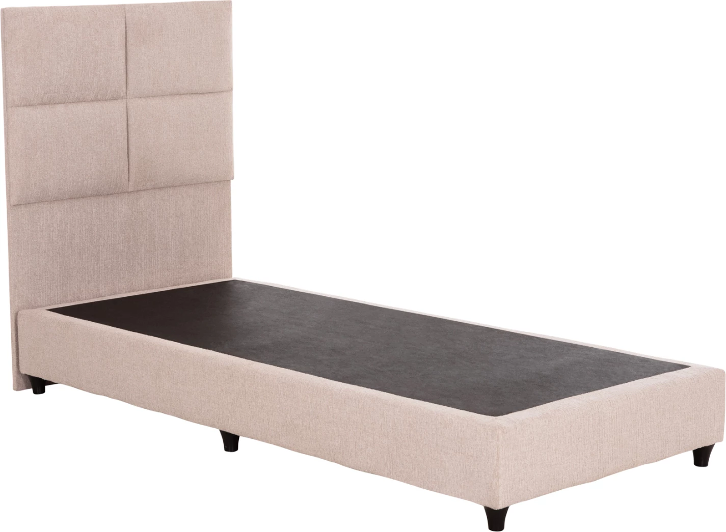 Krevat tek MILO, material TEDDY, bezhë, FH652.32, për dyshek 90x200cm