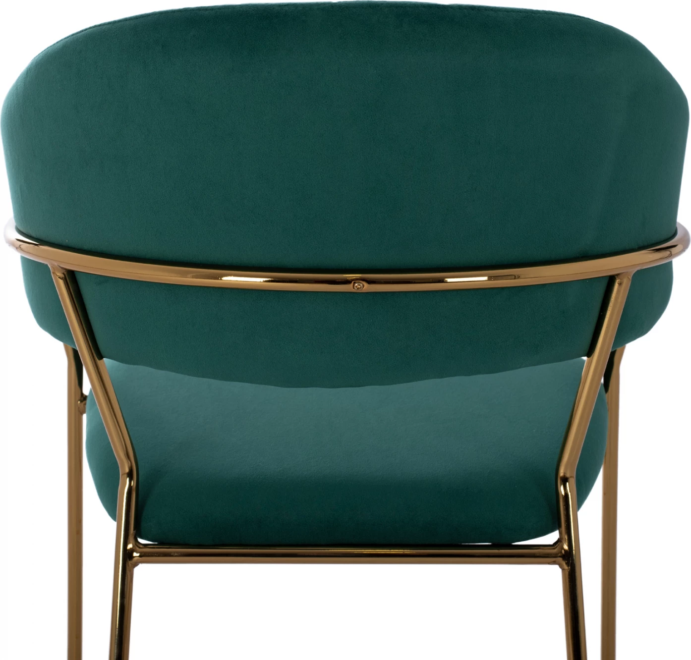 Karrige për bar, lartësi mesatare, FH8734.03, kadife e gjelbër, kornizë e artë, 60x55x100 cm., set prej 2 copë