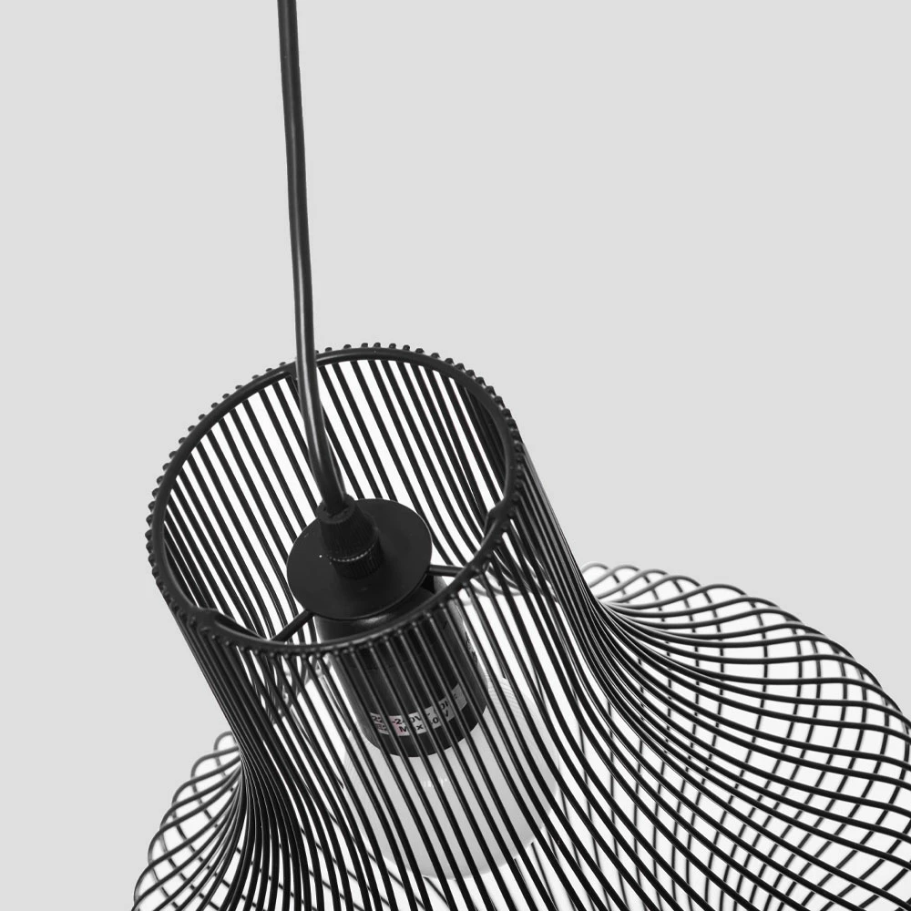 Llambë tavani NOOR, hekur i zi, 25x30.5cm