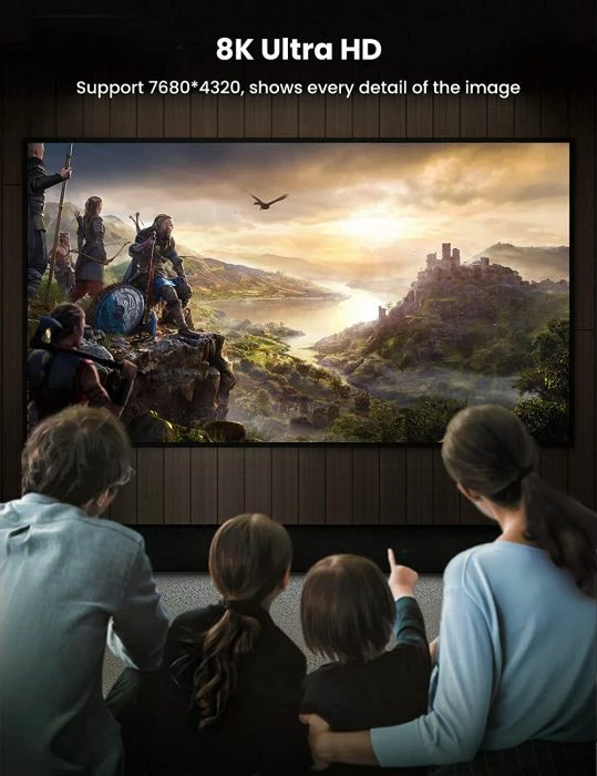 Kabllo DisplayPort UGREEN 80392 DP 1.4, 2m, 8K@60Hz/4K@144Hz, e zezë, Polybag