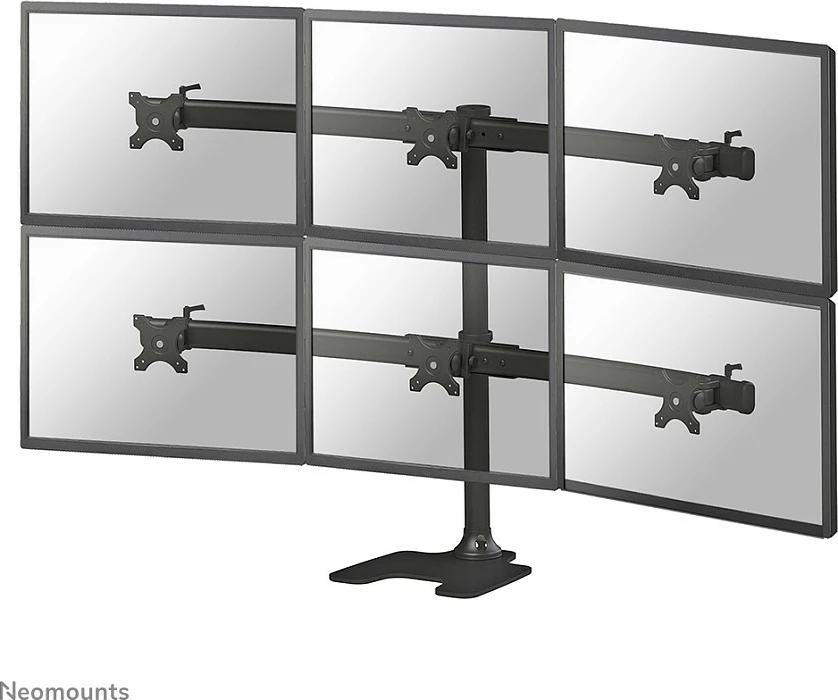 Mbajtës monitorësh Newstar FPMA-D700DD6, deri 6 ekrane, 10-27", rregullim lartësie, i zi