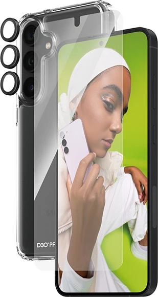 Mbështjellës PanzerGlass 3-në-1 për Samsung Galaxy S24, Transparent, set