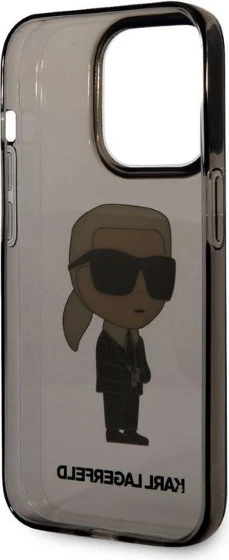 Mbështjellës Karl Lagerfeld KLHCP14LHNIKTCK për iPhone 14 Pro 6.1", i fortë, Ikonik Karl, i zi