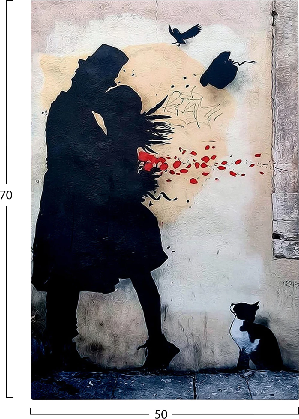 Pikturë muri GOBI, kanavacë e printuar, 50x3x70cm