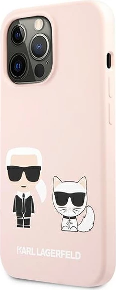 Mbështjellës Karl Lagerfeld KLHCP13LSSKCI për iPhone 13/13 Pro 6.1", silikon, rozë e çelur