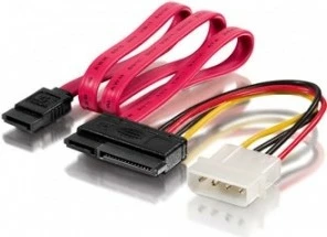 Kabllo energjie SATA Equip 0.65m, Molex 4-pin në SATA 15-pin, multikolor