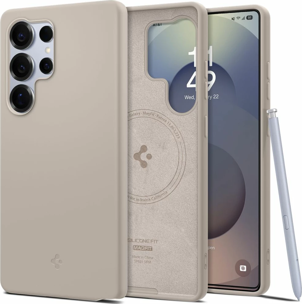 Mbështjellës Spigen Silicone Fit Mag për Samsung Galaxy S25 Ultra, titanik