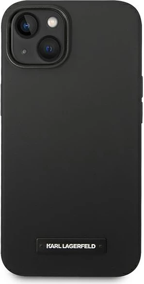 Mbështjellës Karl Lagerfeld KLHMP14MSLMP1K për iPhone 14 Plus 6.7", silikon, MagSafe, zi