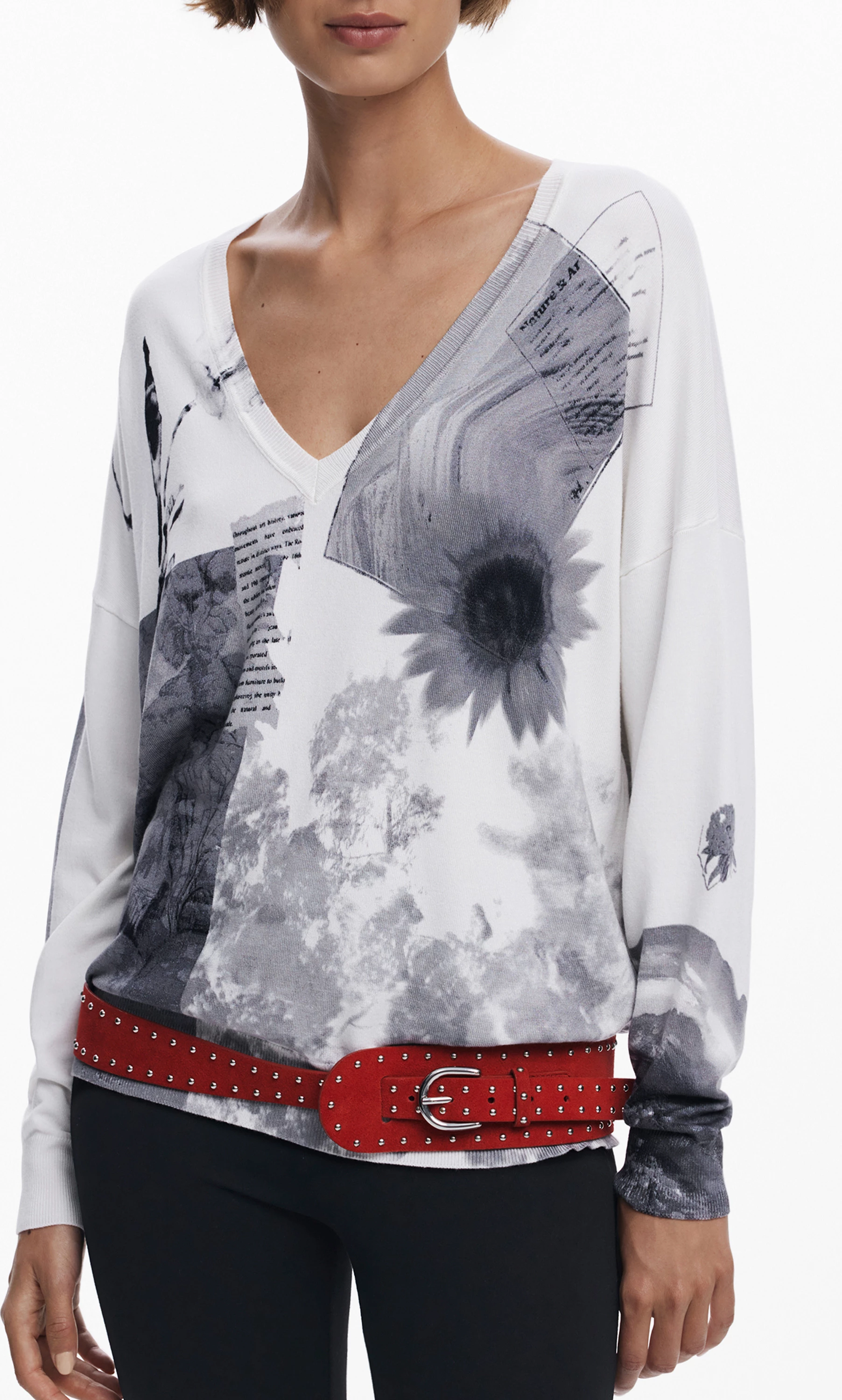 Xhemper DESIGUAL Gotemburgo Jersey femra, të bardhë