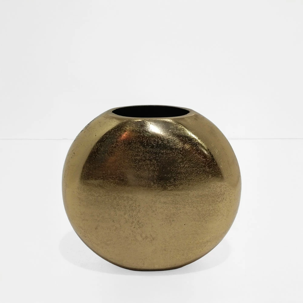 Vazo Ballon, alumin, ngjyrë ari, 28x27x8 cm