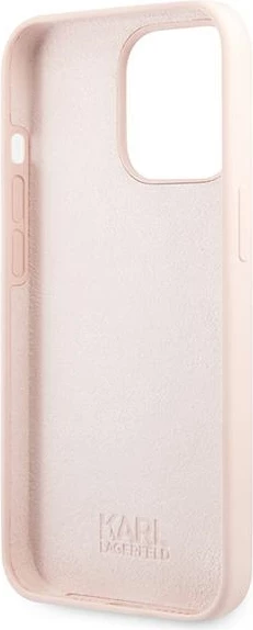 Mbështjellës Karl Lagerfeld Silicone Karl's Head për iPhone 13 Pro Max, Rozë