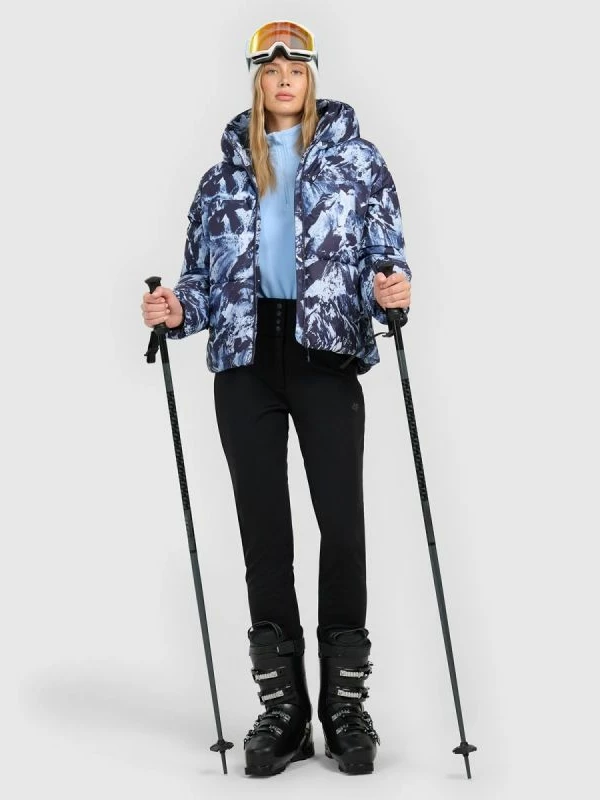 Jakne skijimi për femra 4f, e zezë