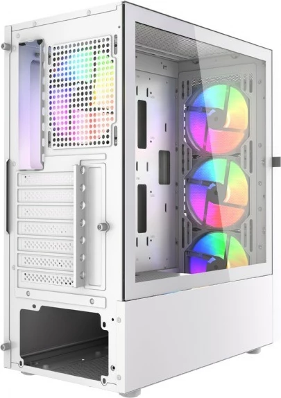 Kasë Gembird Fornax 4300, Midi Tower, ATX, ARGB, e bardhë