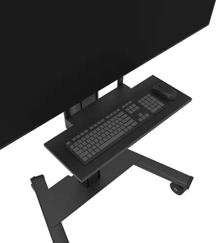 Raft videobar/raft tastiere Neomounts AV40-500BL, për ekrane 43-110″, VESA 200x200-800x800, ngarkesë 2.5 kg, çelik, zi