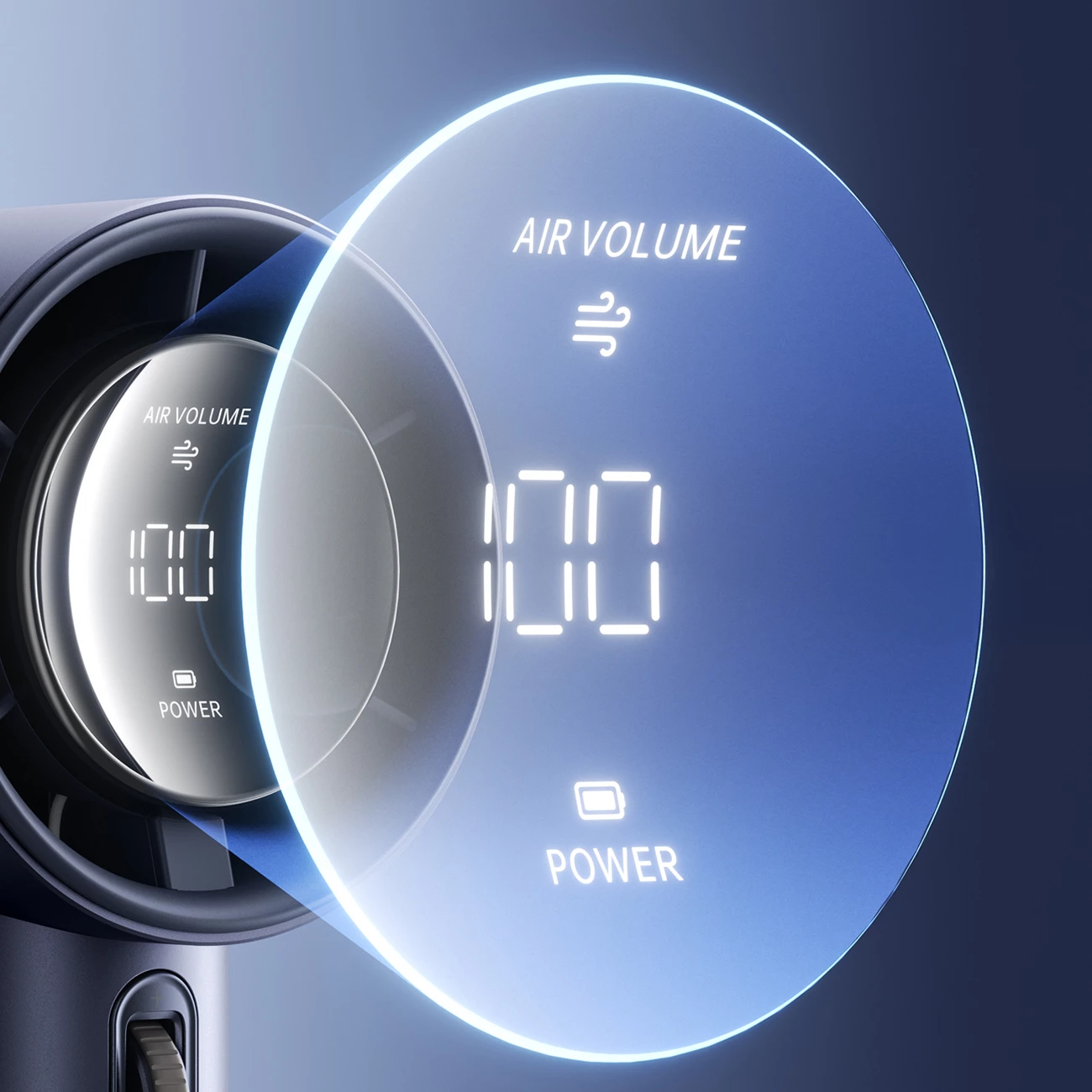 Ventilator dore Jisulife Pro1 FA53, 3600 mAh, ekran LED, USB-C, kaltër e errët