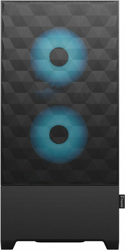 Kasë Fractal Design Pop Air TG Clear Tint RGB Cyan Core, Midi Tower, ATX, Micro ATX, Mini ITX, e zezë/cyan