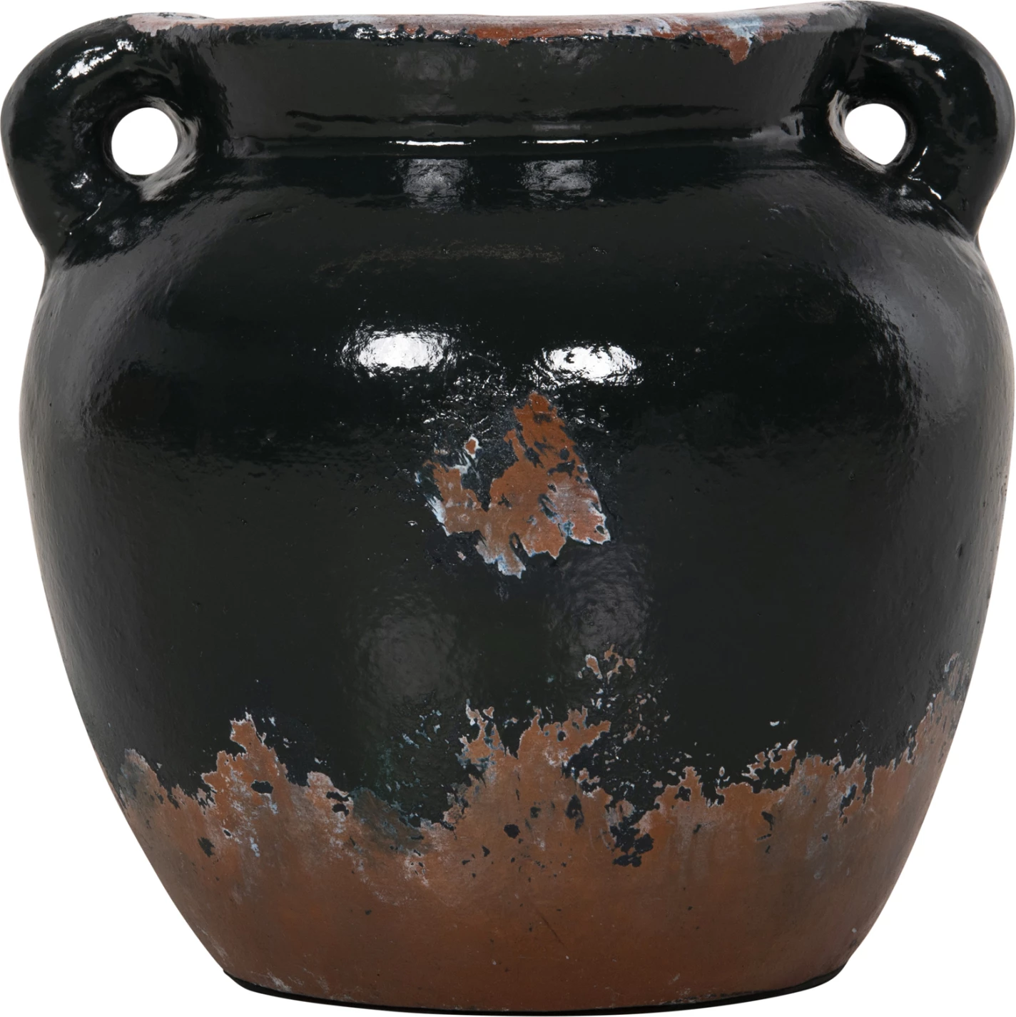 Vazo dekorative FH4380 terrakote, ngjyrë e zezë