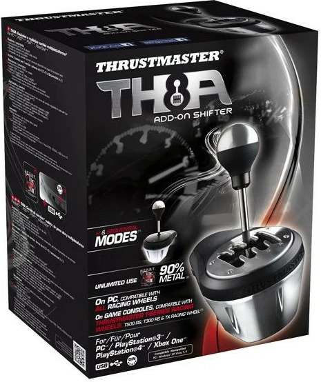 Shifter Thrustmaster AddOn TH8A, me kabllo, për PC/Konzolë, zi/metalike