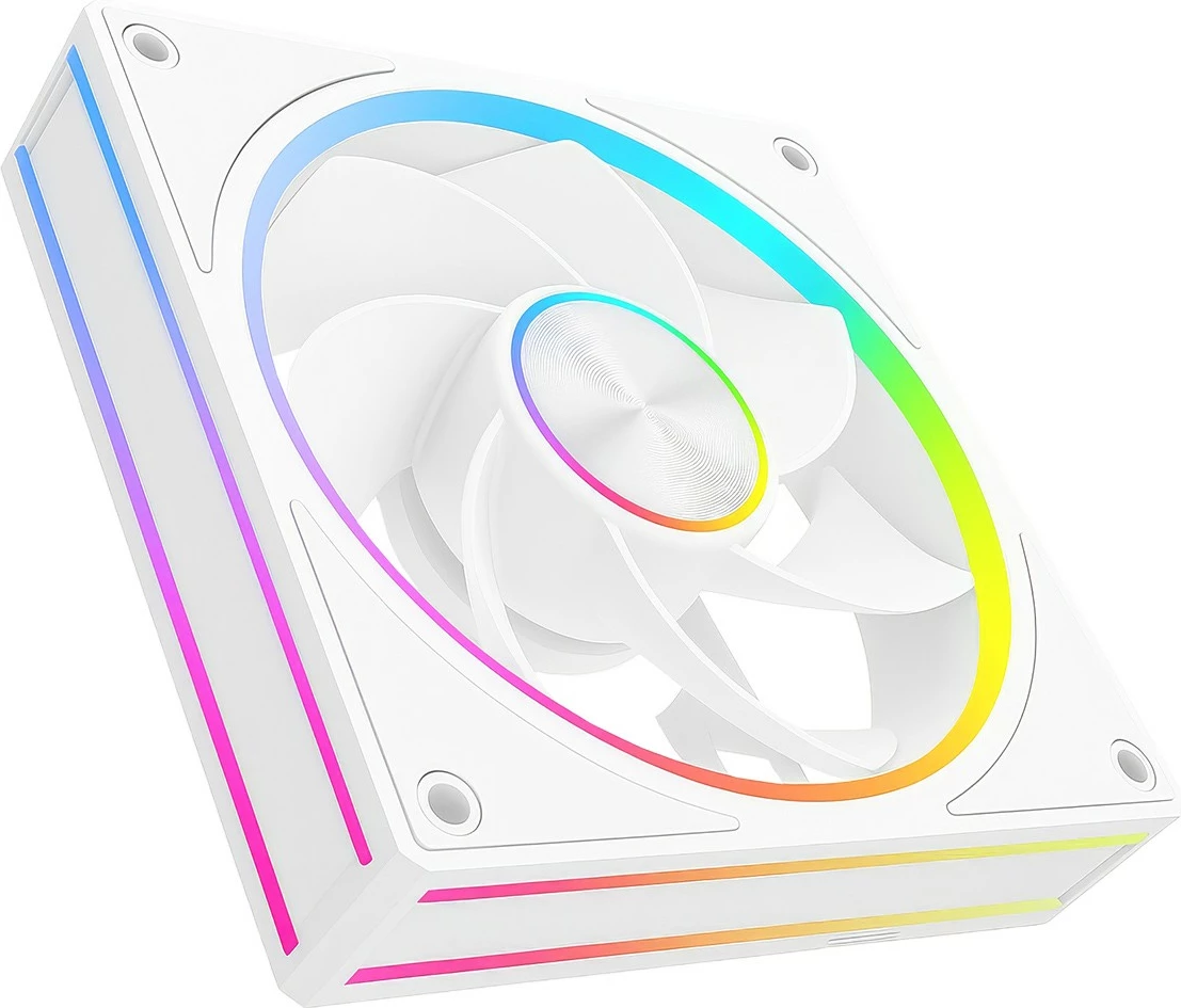 Ventilator kasë MODECOM VOLCANO LOOP 120 ARGB Reverse FAN FAN-LOOP-120R-ARGB-200, 120 mm, 4-pin, 400-1400 RPM, 21.83 dB, FDB, 1 copë, e bardhë