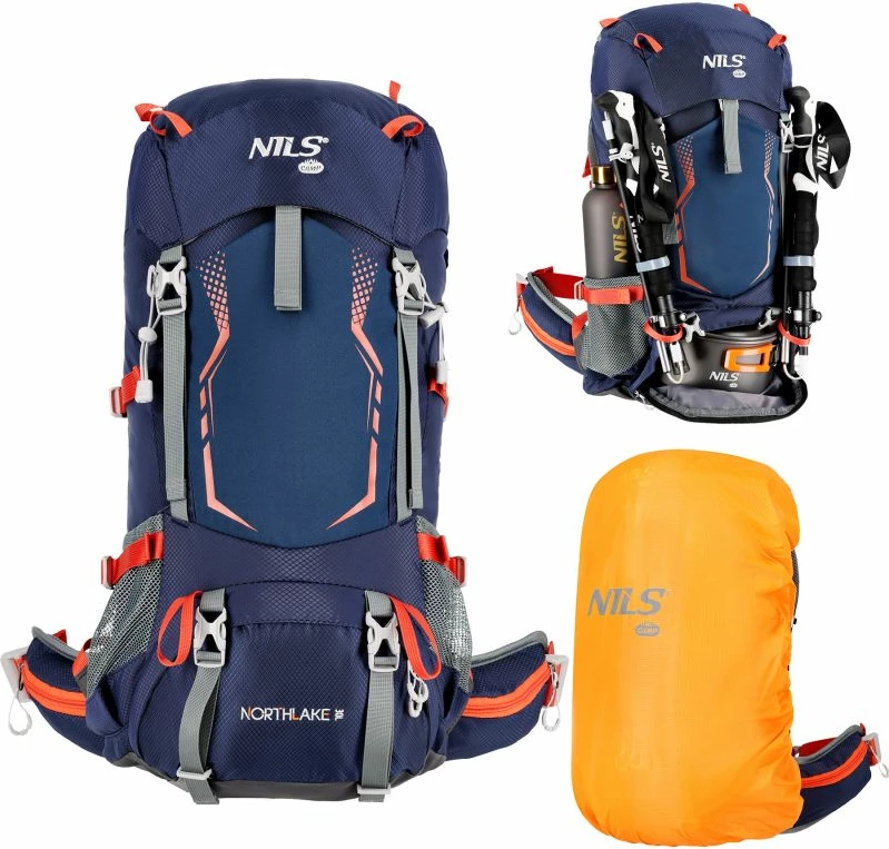 Çantë shpine turistike Nils Extreme NC1993 Northlake, navy blue 30+10L