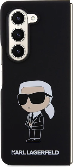 Mbështjellës Karl Lagerfeld KLHCZFD5SNIKBCK për Samsung Galaxy Z Fold5, silikon, i zi