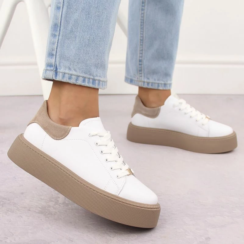 Këpucë platforme Filippo femra, të bardha