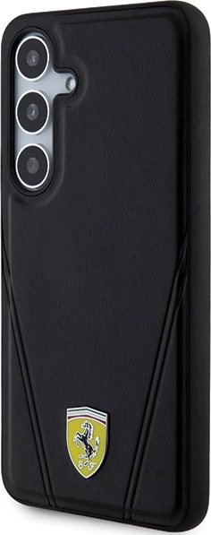 Mbështjellës Ferrari Hot Stamp V Lines MagSafe për Samsung Galaxy S24, i zi
