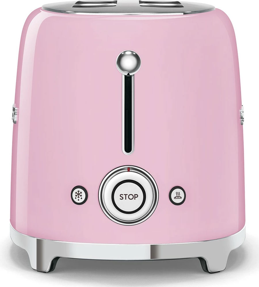 Toaster Smeg TSF01PKEU, 2 feta, 950W, rozë