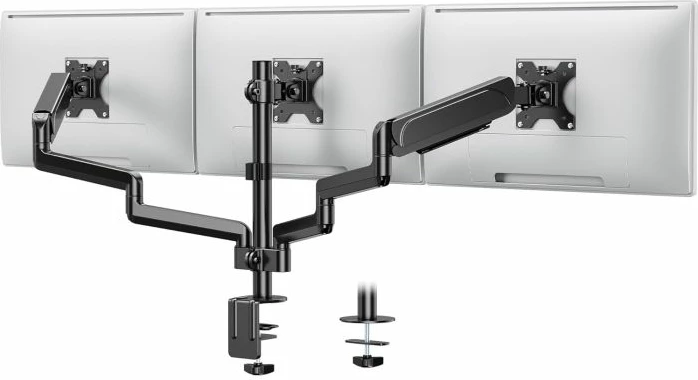 Mbajtës tavoline për 3 monitorë VONHAUS 3000243, 17-27 inç, gas spring, VESA 75x75/100x100, i zi