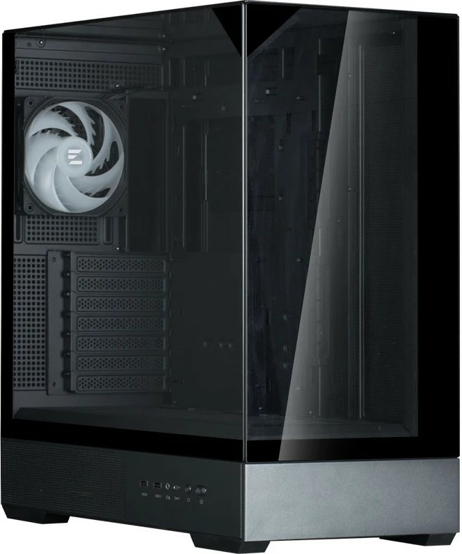 Kasë Zalman P40 Prism Midi Tower, ARGB, xham i temperuar, e zezë