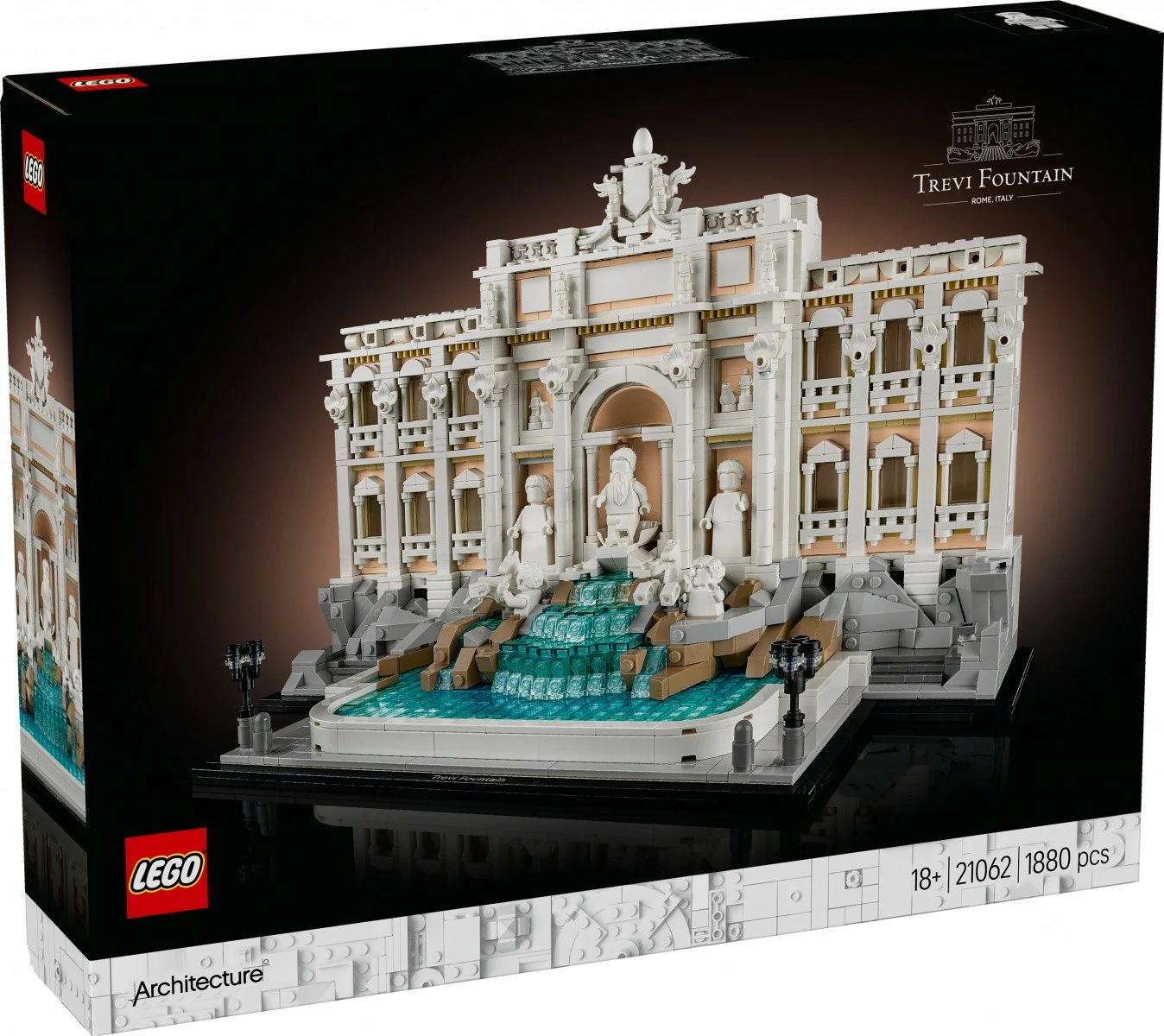 Set ndërtimi LEGO Architecture 21062 Fountain of Trevi, 1880 pjesë