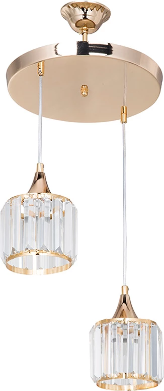 Dritë tavani PWL-1025 E27 metalik-ari-xham D30x70cm