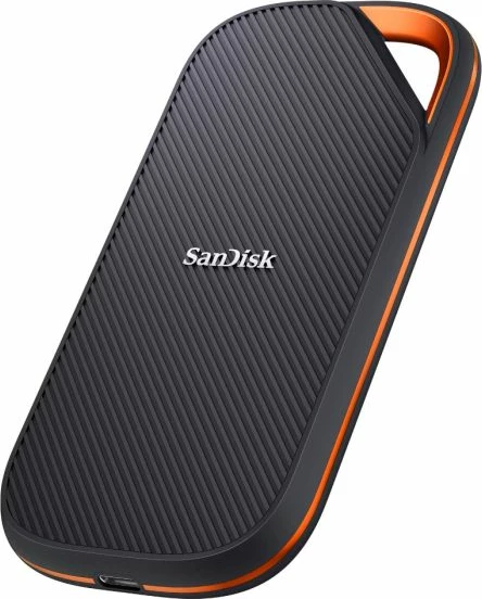 SSD i jashtëm SanDisk Extreme PRO SDSSDE82-2T00-G25 2TB NVMe USB4 USB-C, e zezë me portokalli