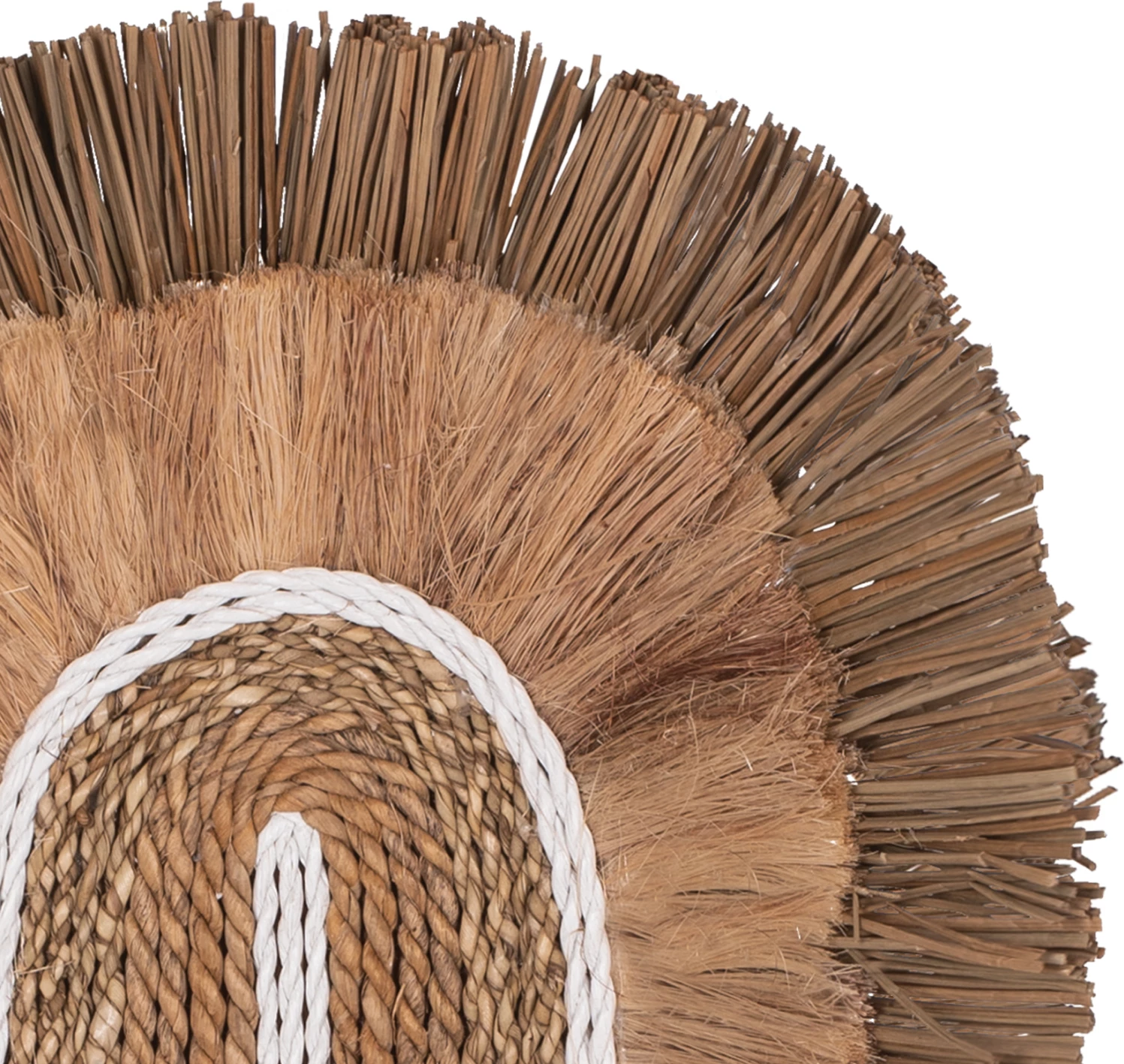 Dekor muri me fibra abaka dhe litar, ngjyrë natyrale, 32x58x8 cm, FH7791