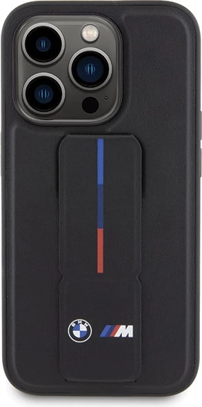 Mbështjellës BMW Grip Hot Stamp për iPhone 15 Pro, i zi