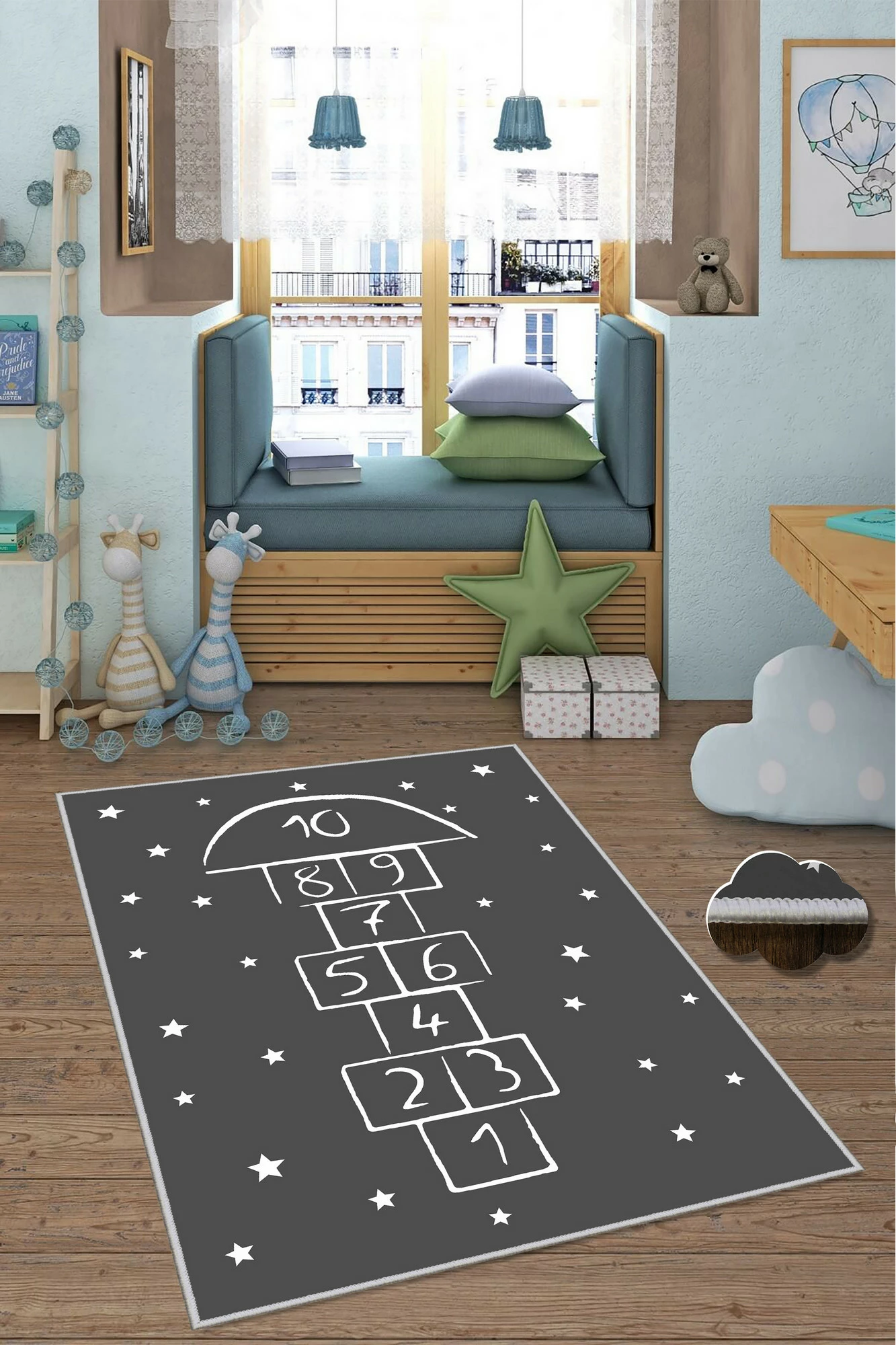 Qilim për fëmijë, shumëngjyrësh, 80x120cm, WOOKECE023