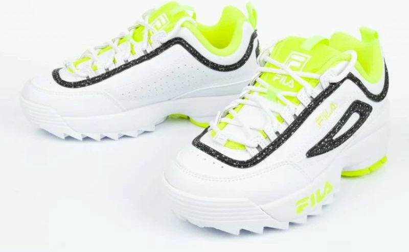 Atlete për fëmijë Fila Disruptor, të bardha me gjelbër