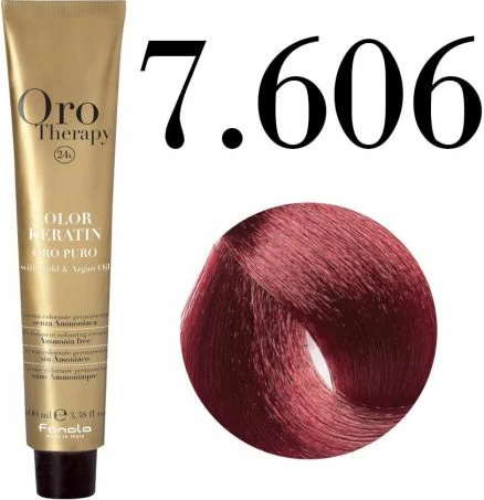 Ngjyrë për flokë Oro 7.606 e kuqe, 100 ml