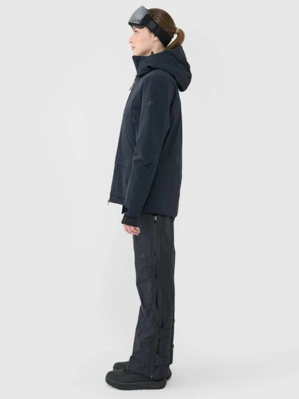 Jakne ski për femra 4F, e zezë