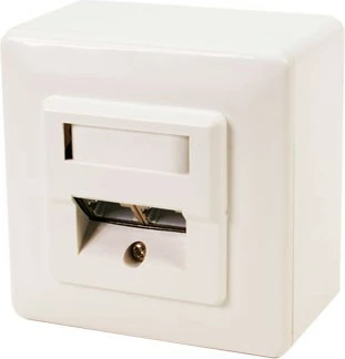 Prizë rrjeti montim sipërfaqe/flush, LogiLink NP0035, CAT5e 2x RJ45 (8P8C) e mbrojtur, e bardhë