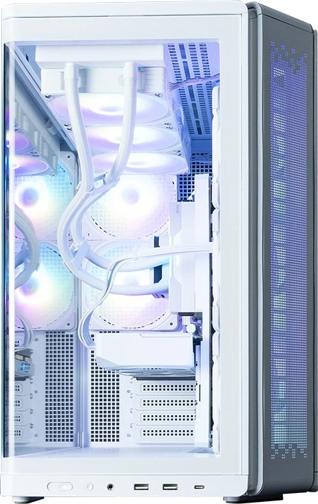 Kasë, Zalman P60, mid-tower, për ATX/Micro ATX/Mini ITX, 5x ARGB ventilatorë, e bardhë