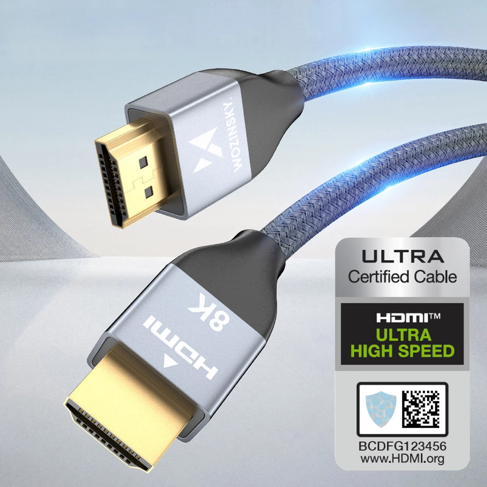 Kabllo HDMI Wozinsky WHDMI-50, 5m, 8K 60Hz, 48Gbps, argjendtë