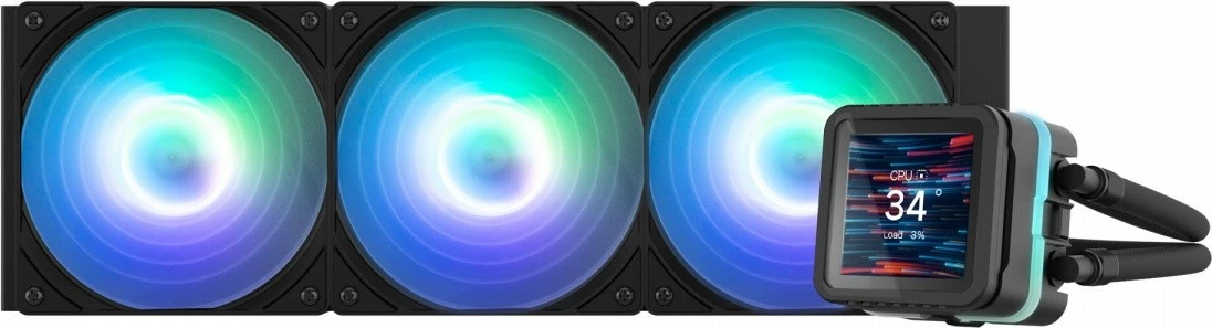 Ftohës CPU me lëng Zalman ALPHA2 DS A36, 360 mm, RGB, Ekran IPS, i zi