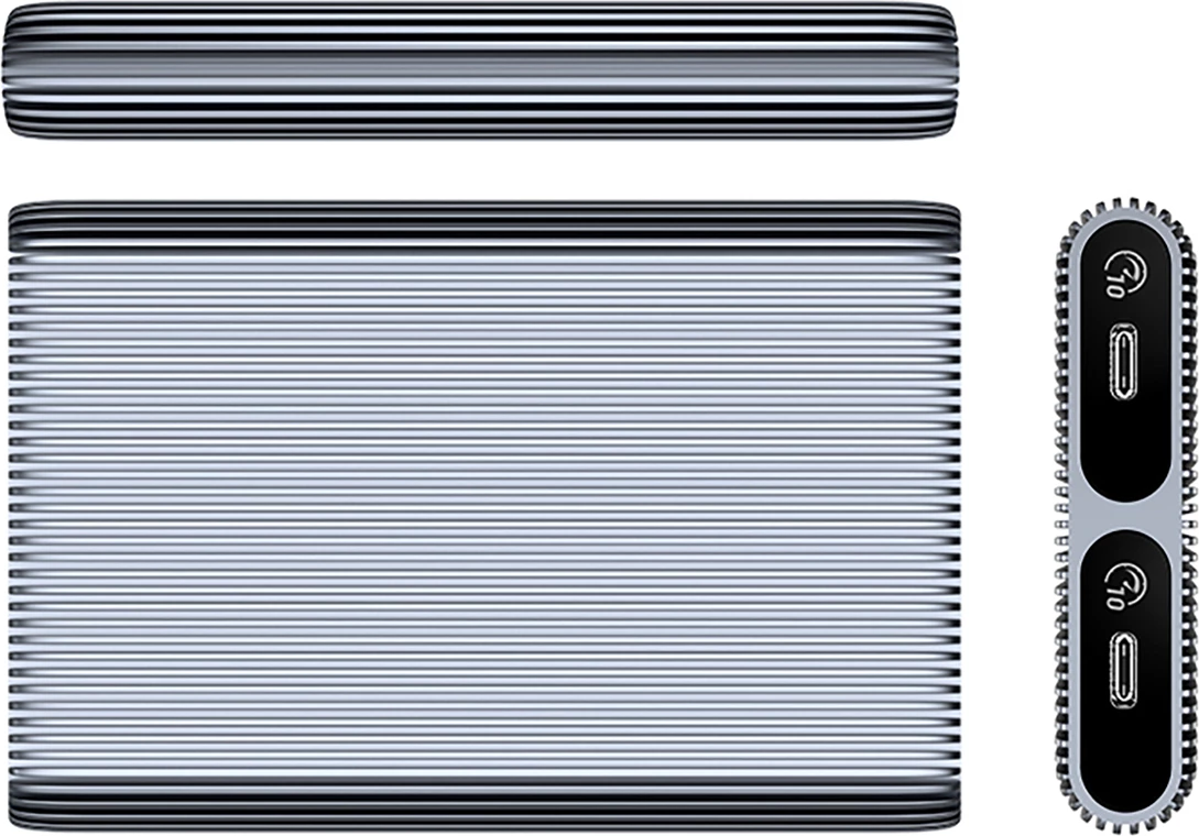 Kasë Orico AM2C3-2N për 2 disqe M.2 NVMe, USB-C 3.2, 10Gb/s, Gri